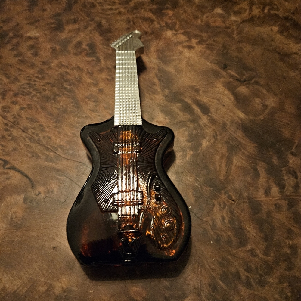 AVON Guitar Decanter Bottle Filled w Wild Country After Shave.